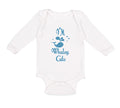 Long Sleeve Bodysuit Baby Blue Smiling Whale I'M Whaley Cute Ocean Sea Life