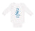 Long Sleeve Bodysuit Baby Blue Smiling Whale I'M Whaley Cute Ocean Sea Life - Cute Rascals