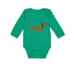 Long Sleeve Bodysuit Baby Dachshund Dog Lover Pet A Boy & Girl Clothes Cotton - Cute Rascals