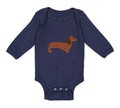 Long Sleeve Bodysuit Baby Dachshund Dog Lover Pet A Boy & Girl Clothes Cotton