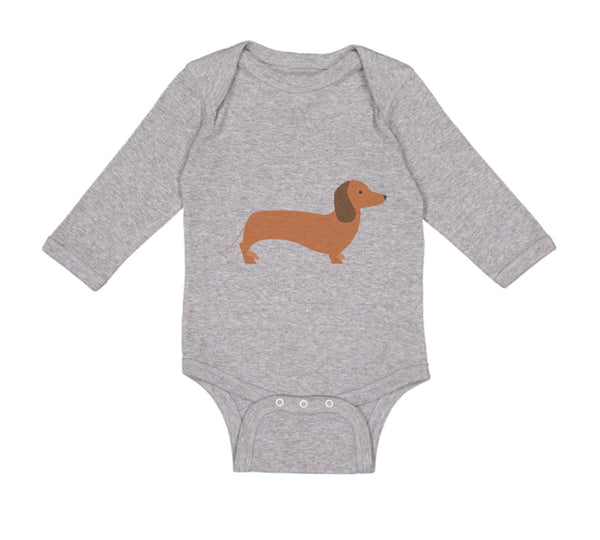 Long Sleeve Bodysuit Baby Dachshund Dog Lover Pet A Boy & Girl Clothes Cotton - Cute Rascals