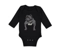 Long Sleeve Bodysuit Baby Pitbull Itching Dog Lover Pet A Boy & Girl Clothes
