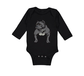 Long Sleeve Bodysuit Baby Pitbull Itching Dog Lover Pet A Boy & Girl Clothes