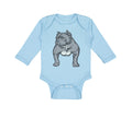 Long Sleeve Bodysuit Baby Pitbull Itching Dog Lover Pet A Boy & Girl Clothes