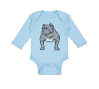 Long Sleeve Bodysuit Baby Pitbull Itching Dog Lover Pet A Boy & Girl Clothes