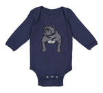 Long Sleeve Bodysuit Baby Pitbull Itching Dog Lover Pet A Boy & Girl Clothes