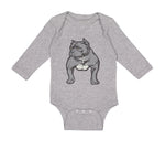 Long Sleeve Bodysuit Baby Pitbull Itching Dog Lover Pet A Boy & Girl Clothes