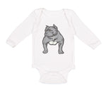 Long Sleeve Bodysuit Baby Pitbull Itching Dog Lover Pet A Boy & Girl Clothes