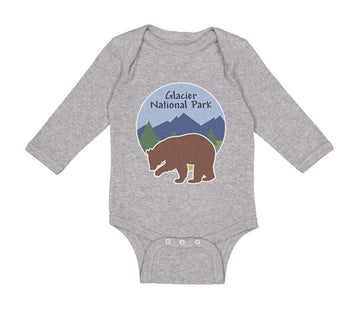 Long Sleeve Bodysuit Baby Glacier National Park Funny Humor Boy & Girl Clothes