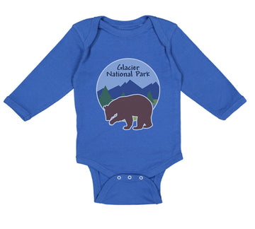 Long Sleeve Bodysuit Baby Glacier National Park Funny Humor Boy & Girl Clothes