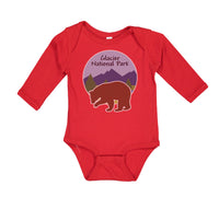 Long Sleeve Bodysuit Baby Glacier National Park Funny Humor Boy & Girl Clothes - Cute Rascals