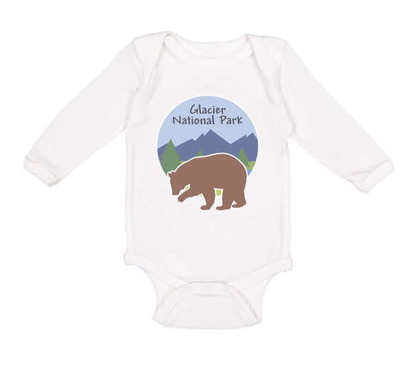 Long Sleeve Bodysuit Baby Glacier National Park Funny Humor Boy & Girl Clothes - Cute Rascals