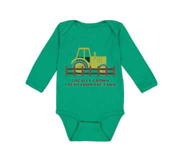 Long Sleeve Bodysuit Baby Locally Grown Fresh from The Farm Boy & Girl Clothes