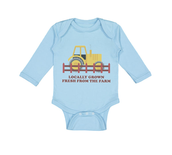 Long Sleeve Bodysuit Baby Locally Grown Fresh from The Farm Boy & Girl Clothes