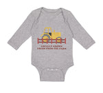Long Sleeve Bodysuit Baby Locally Grown Fresh from The Farm Boy & Girl Clothes