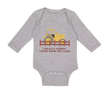 Long Sleeve Bodysuit Baby Locally Grown Fresh from The Farm Boy & Girl Clothes