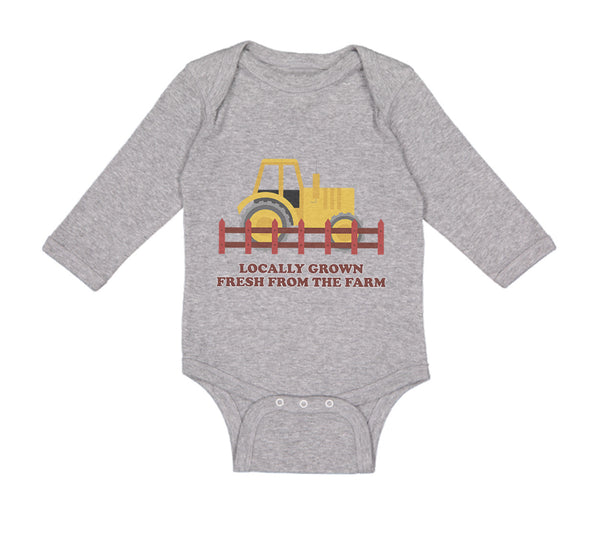 Long Sleeve Bodysuit Baby Locally Grown Fresh from The Farm Boy & Girl Clothes