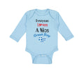 Long Sleeve Bodysuit Baby Everyone Loves A Nice Greek Boy Greece Greeks Cotton
