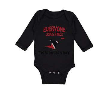 Long Sleeve Bodysuit Baby Loves Nice Trinidadian Trinidad Tobago Cotton