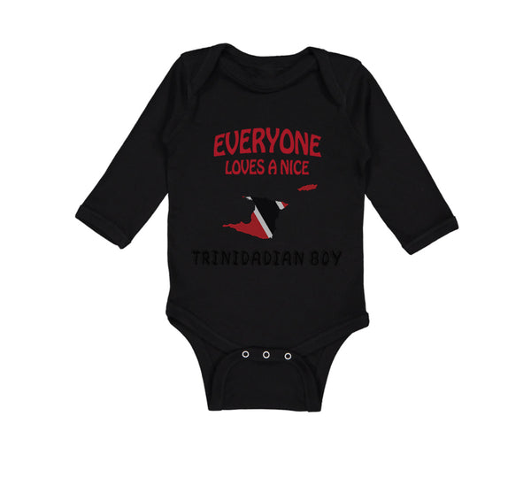 Long Sleeve Bodysuit Baby Loves Nice Trinidadian Trinidad Tobago Cotton