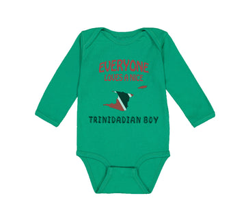 Long Sleeve Bodysuit Baby Loves Nice Trinidadian Trinidad Tobago Cotton