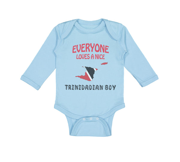 Long Sleeve Bodysuit Baby Loves Nice Trinidadian Trinidad Tobago Cotton