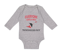 Long Sleeve Bodysuit Baby Loves Nice Trinidadian Trinidad Tobago Cotton