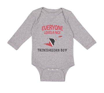 Long Sleeve Bodysuit Baby Loves Nice Trinidadian Trinidad Tobago Cotton