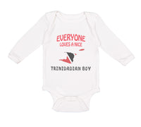 Long Sleeve Bodysuit Baby Loves Nice Trinidadian Trinidad Tobago Cotton
