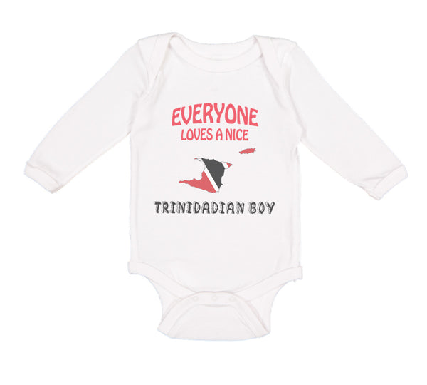 Long Sleeve Bodysuit Baby Loves Nice Trinidadian Trinidad Tobago Cotton