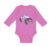 Long Sleeve Bodysuit Baby Police Car Little Boy & Girl Clothes Cotton