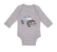 Long Sleeve Bodysuit Baby Police Car Little Boy & Girl Clothes Cotton