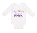 Long Sleeve Bodysuit Baby Happy Birthday to My Daddy Dad Father Style C Cotton