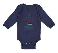 Long Sleeve Bodysuit Baby I Can T Even Walk Yet but I Already Love Palestine - Cute Rascals