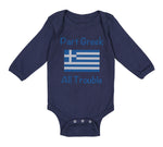 Long Sleeve Bodysuit Baby Part Greek All Trouble Boy & Girl Clothes Cotton
