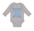 Long Sleeve Bodysuit Baby Part Greek All Trouble Boy & Girl Clothes Cotton