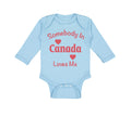 Long Sleeve Bodysuit Baby Somebody in Canada Loves Me Boy & Girl Clothes Cotton