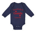 Long Sleeve Bodysuit Baby Somebody in Canada Loves Me Boy & Girl Clothes Cotton