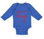 Long Sleeve Bodysuit Baby Somebody in Canada Loves Me Boy & Girl Clothes Cotton