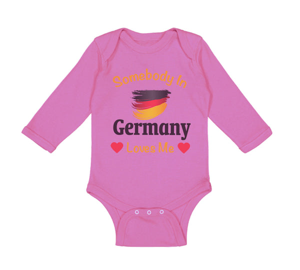 Long Sleeve Bodysuit Baby Somebody in Germany Loves Me Boy & Girl Clothes Cotton