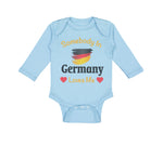 Long Sleeve Bodysuit Baby Somebody in Germany Loves Me Boy & Girl Clothes Cotton
