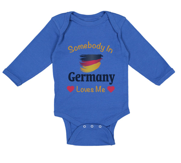 Long Sleeve Bodysuit Baby Somebody in Germany Loves Me Boy & Girl Clothes Cotton