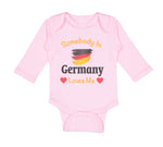 Long Sleeve Bodysuit Baby Somebody in Germany Loves Me Boy & Girl Clothes Cotton