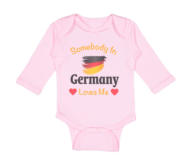 Long Sleeve Bodysuit Baby Somebody in Germany Loves Me Boy & Girl Clothes Cotton