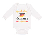 Long Sleeve Bodysuit Baby Somebody in Germany Loves Me Boy & Girl Clothes Cotton