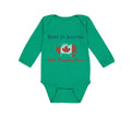 Long Sleeve Bodysuit Baby Made in America with Canadian Parts Style A Cotton