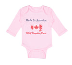 Long Sleeve Bodysuit Baby Made in America with Canadian Parts Style A Cotton