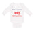 Long Sleeve Bodysuit Baby Made in America with Canadian Parts Style A Cotton