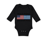 Long Sleeve Bodysuit Baby Made in America with Greek Parts Boy & Girl Clothes