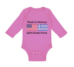 Long Sleeve Bodysuit Baby Made in America with Greek Parts Boy & Girl Clothes